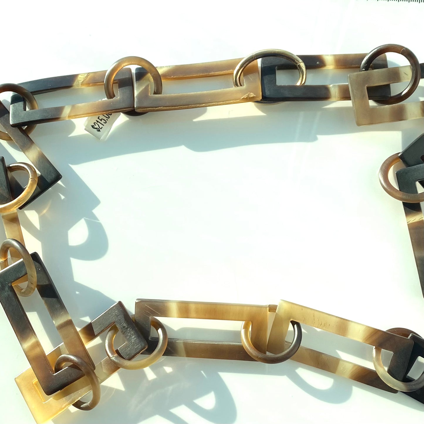 Square Natural Chain Necklace
