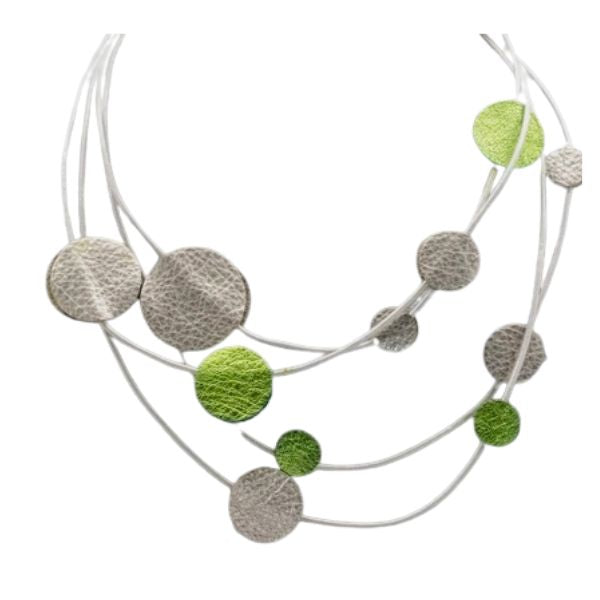 Statement Leather Dot Necklace