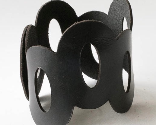 Oval Leather Bracelet