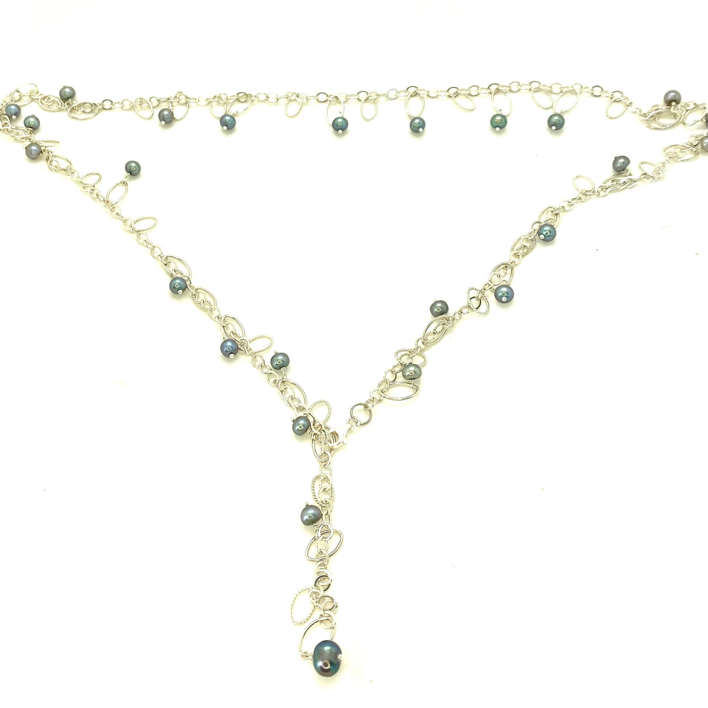 Peacock Pearl Charm Necklace