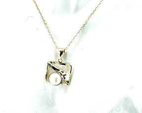 Mabe Fresh Water Pearl and Sterling Silver Pendant