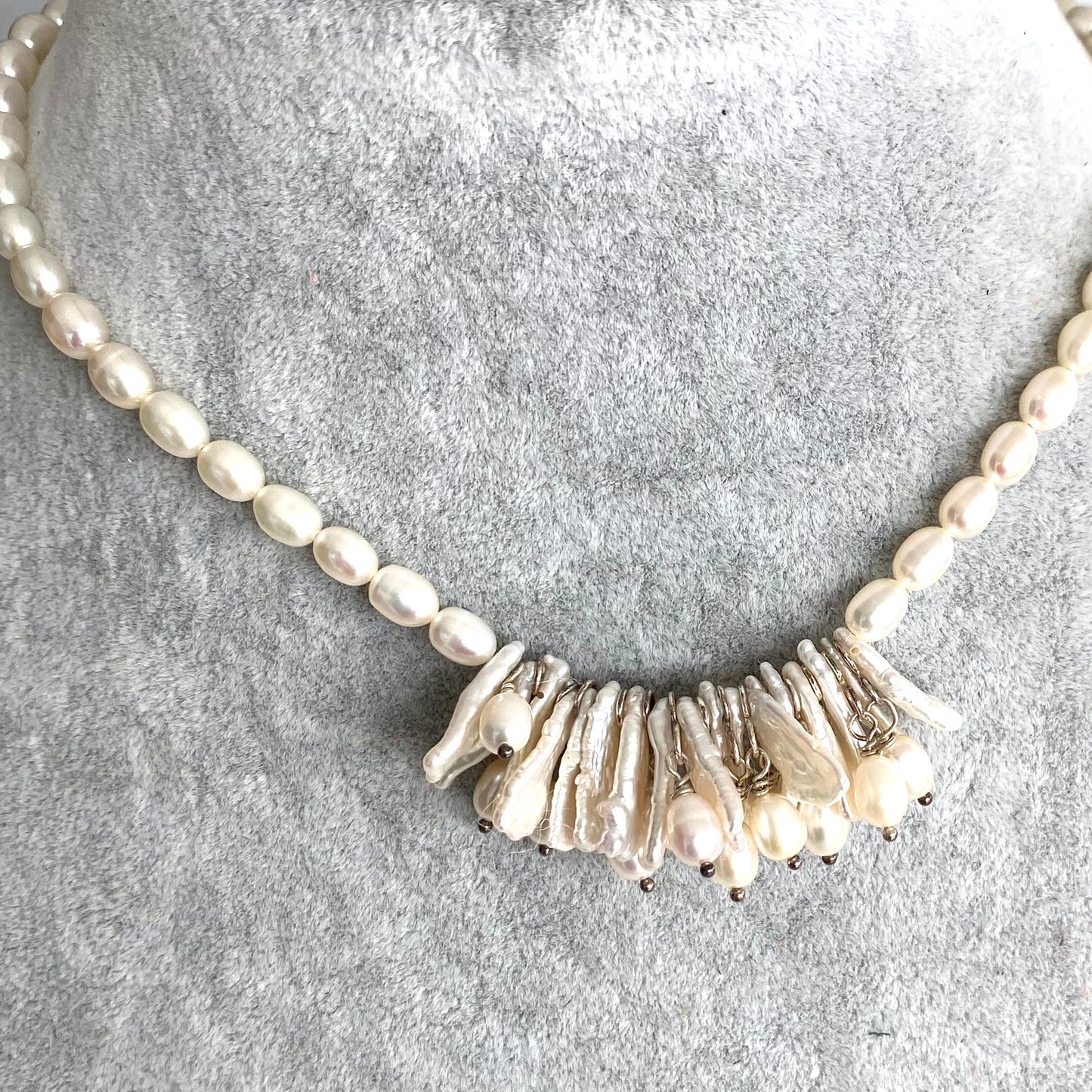 Biwa Freshwater Pearl Pendant Necklace