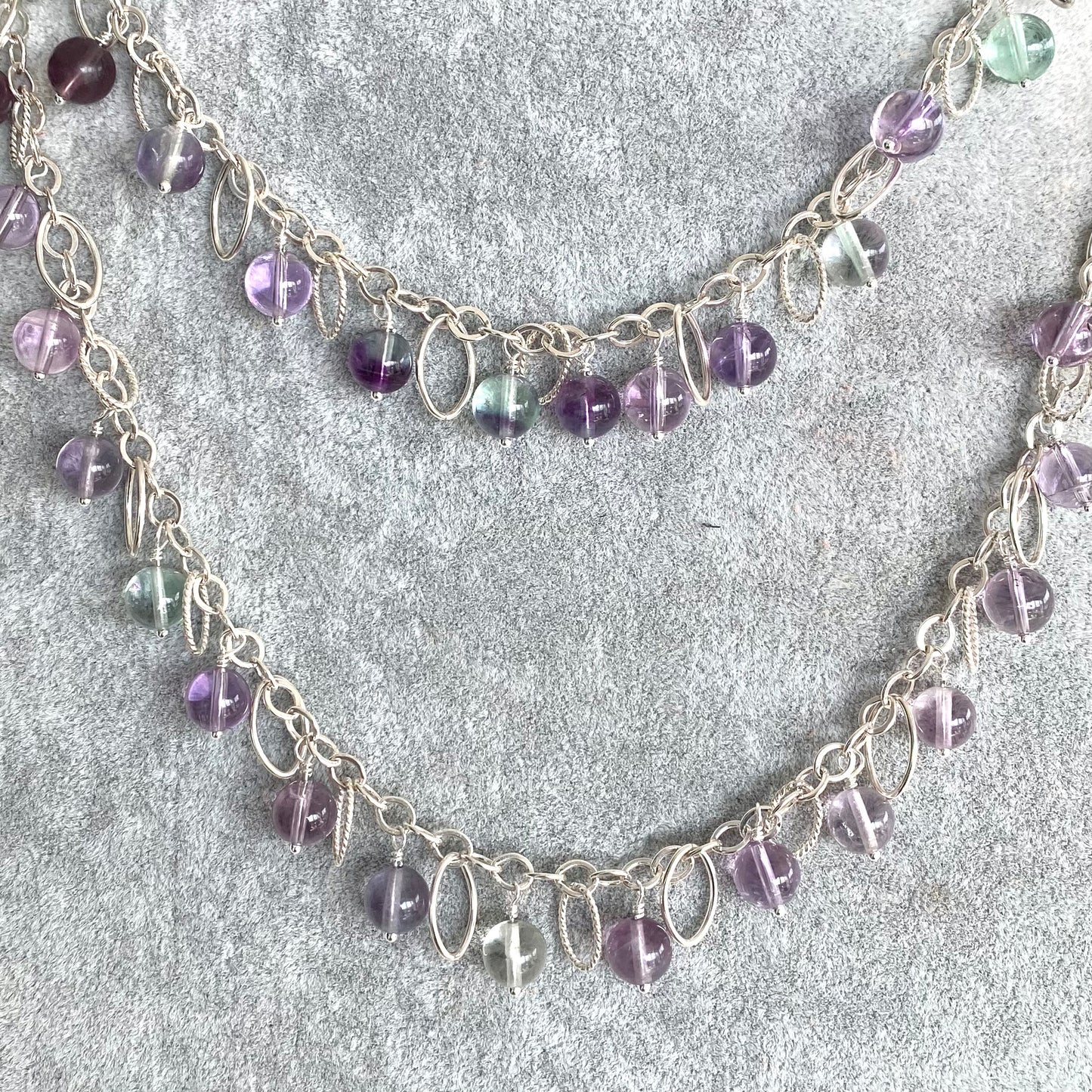 Fluorite and Sterling Silver Necklace