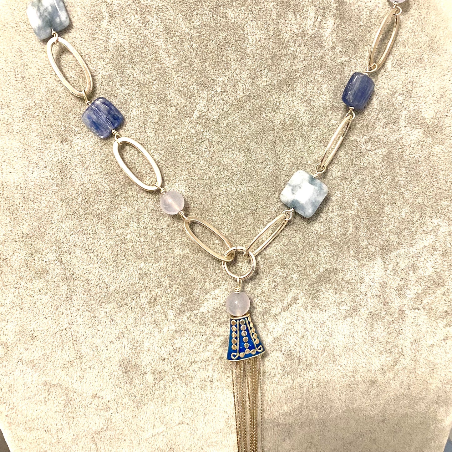 Kyanite and Blue Lace Agate Necklace