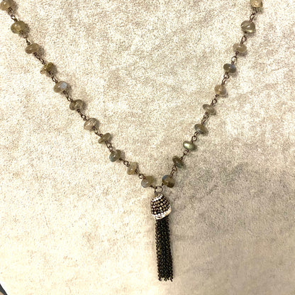 Labradorite Tassel Necklace
