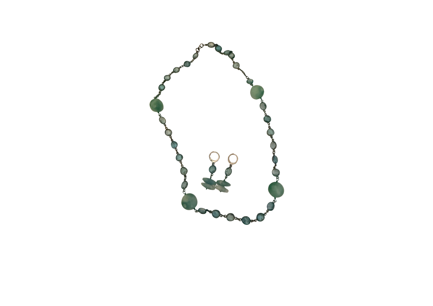 Lagoon Opal Necklace and Earrings Set