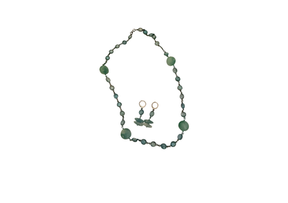 Lagoon Opal Necklace and Earrings Set
