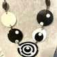 Black and White Leather Necklace