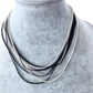 Black and Silver Knit Necklace