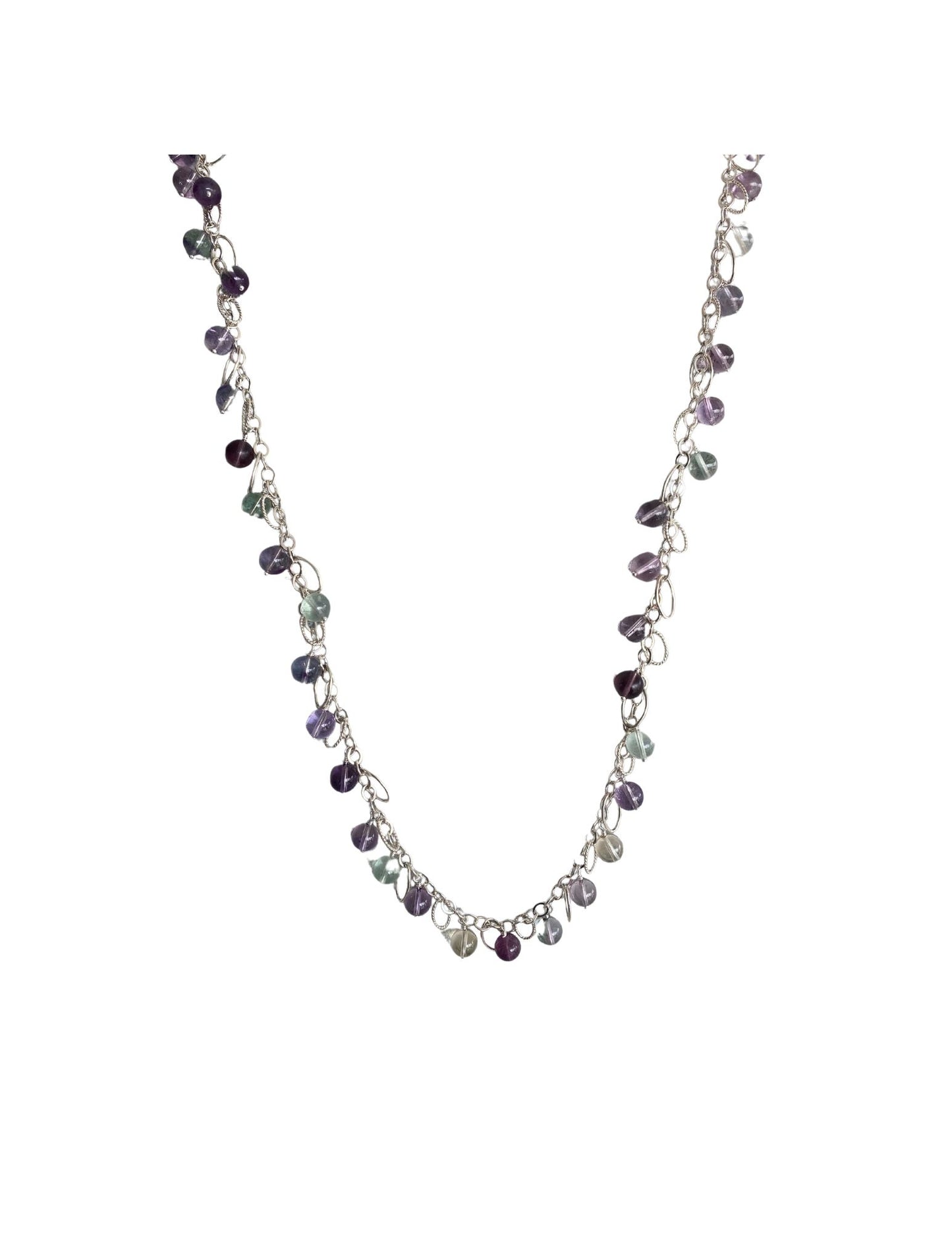 Fluorite and Sterling Silver Necklace