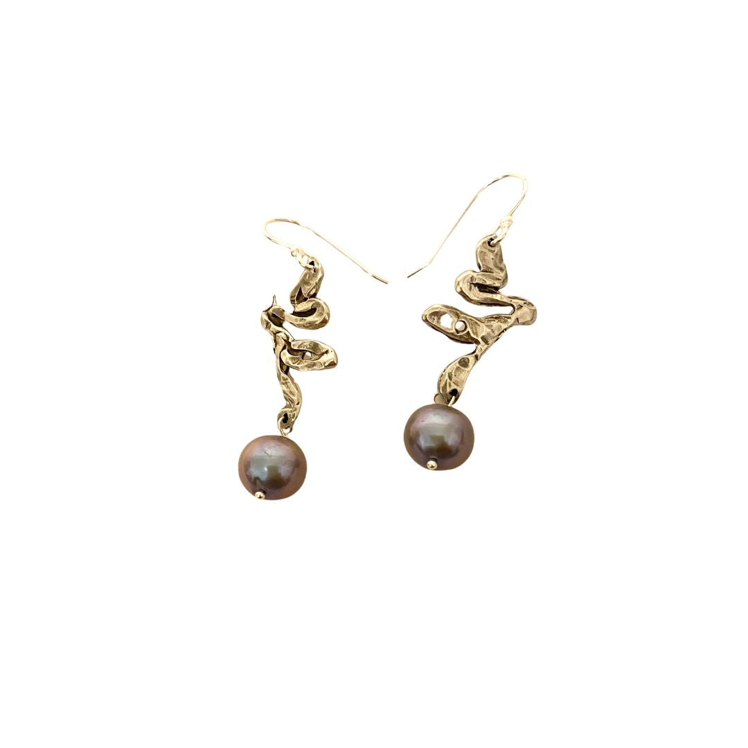 FreshWater Grey Pearl  Earring