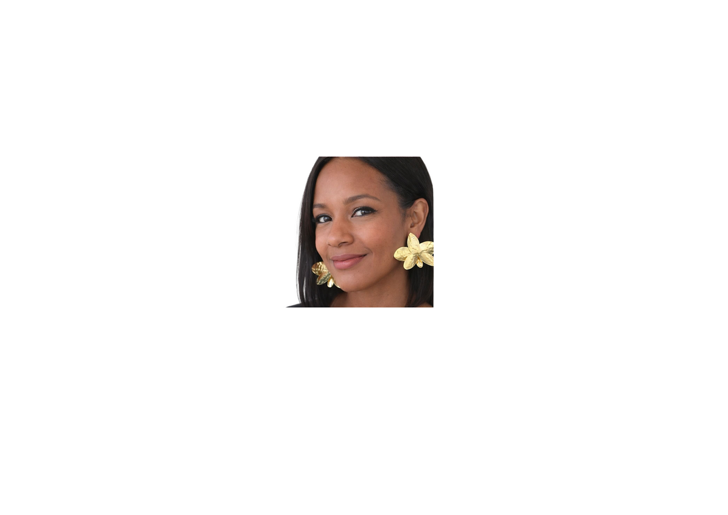 Golden Orchid Statement Earrings