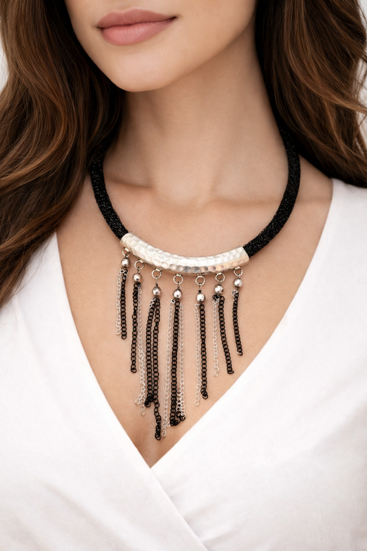 Shadowlight Fringe Necklace