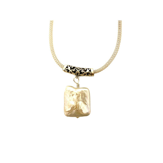 Square Pearl Pendant