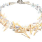 Biwa Fresh Water Pearls and Aquamarine multi-strand necklace