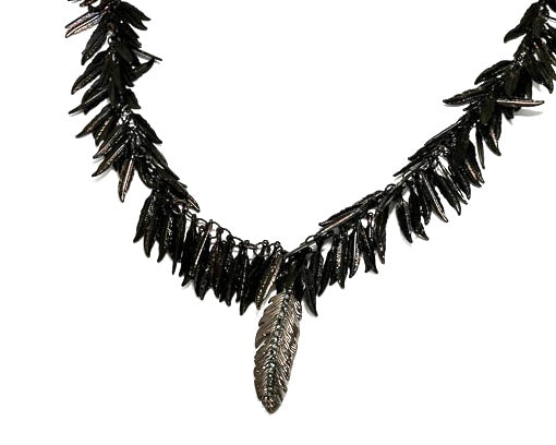 Black Feather Necklace