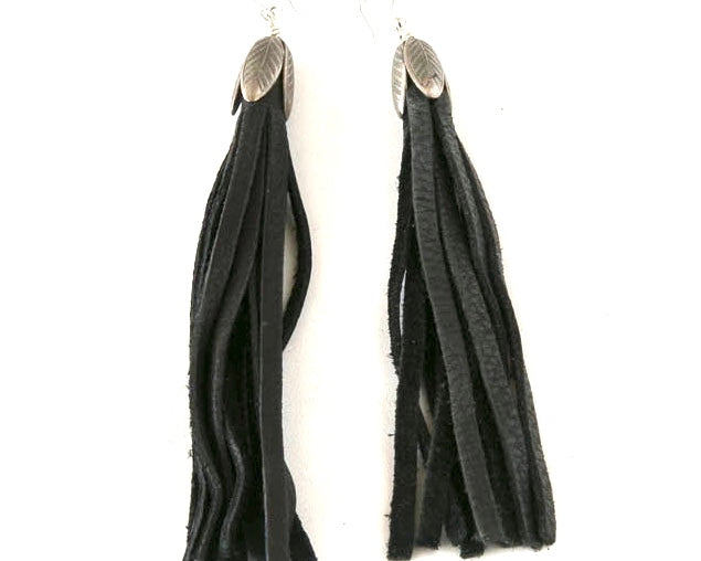 Leather Tassel Earrings