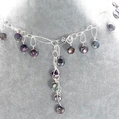 Peacock Pearl Charm Necklace