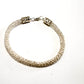 Fine Silver Knitted Bracelet with sterling silver lobster claw