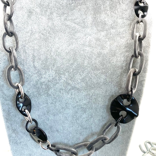 Grey and Gemstone Necklace