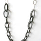 Oval grey horn links with hammered oval sterling silver links necklace by pretaporterjewels.com jewellery that invites compliments.