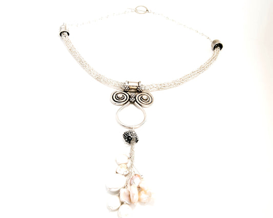 Fresh Water Pearl and Sterling Silver Necklace