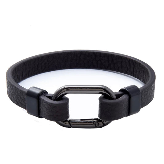 Leather and Stainless Steel Bracelet