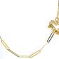 Gold vermeil paper clip chain with heart toggle clasp. 21 inches