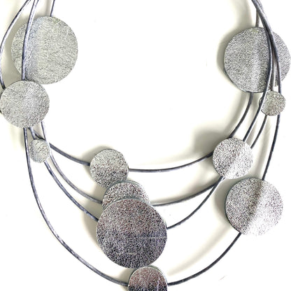 Statement Leather Dot Necklace