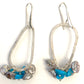 Sterling Silver, Turquoise and Grey Fresh Water Pearl Earrings.