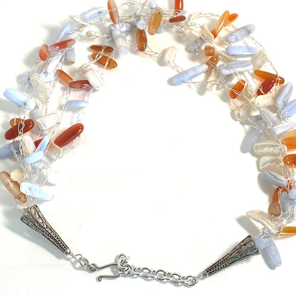 Fire and Ice Multistrand Necklace