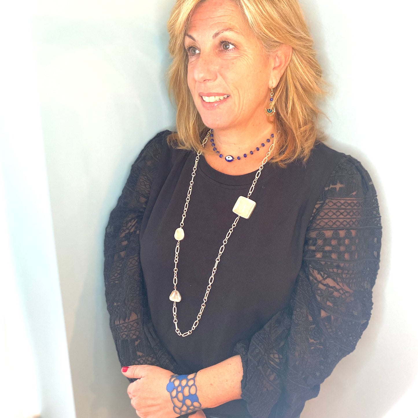 Asymmetrical Sterling Silver Chain by Pret-A-Porter Jewels