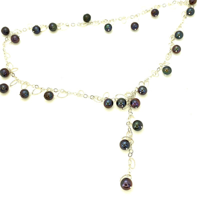 Peacock Pearl Charm Necklace