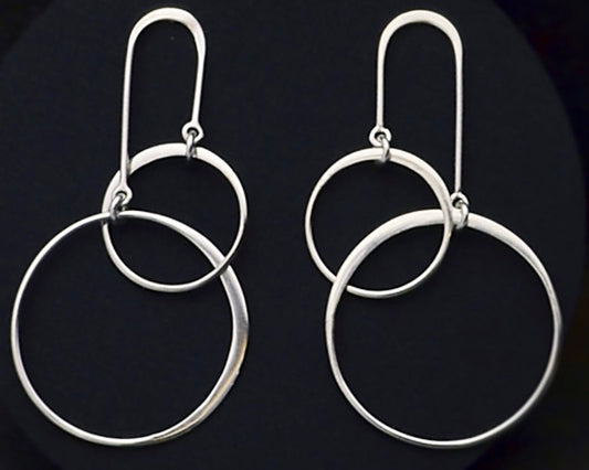 Double Hoop Sterling Earrings