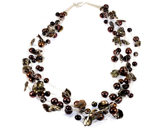 Earth tone Fresh Water Pearl Necklace