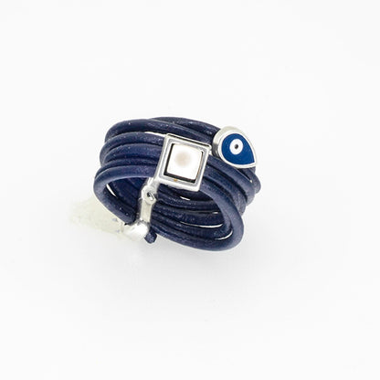 Birthstone Power Leather Ring