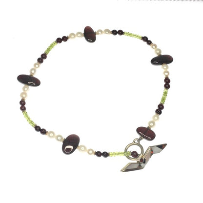 Garnet and Peridot Necklace