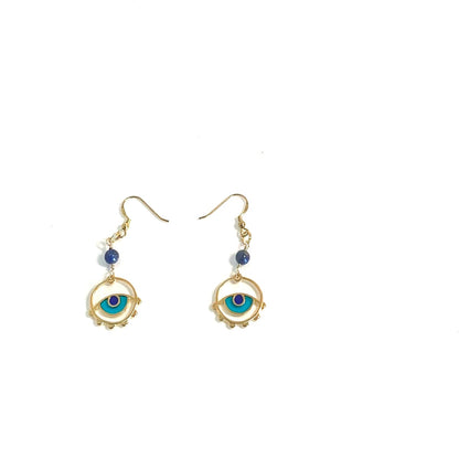 Gold Evil Eye Earrings