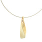 Wave shaped pendant on a 16 inch gold flexible chain.