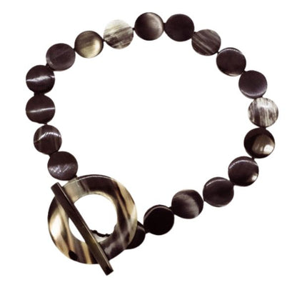 Lunar Edge Horn Necklace with Toggle