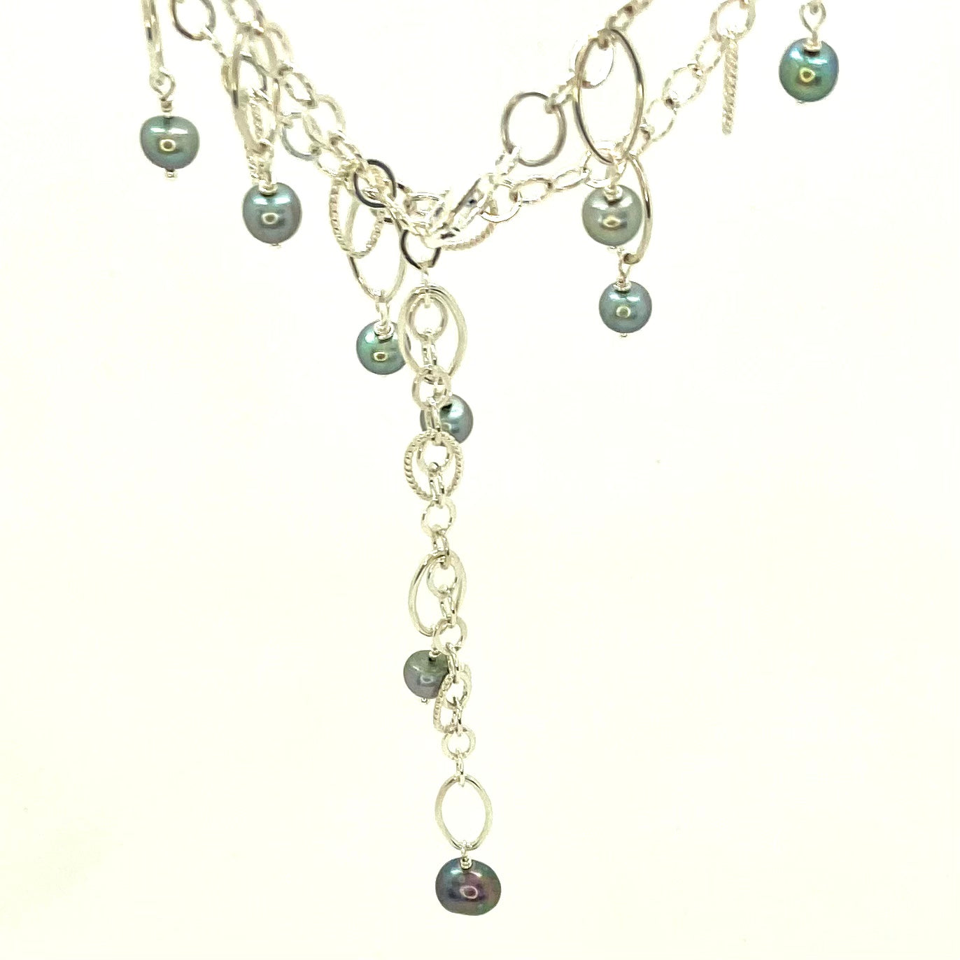 Peacock Pearl Charm Necklace