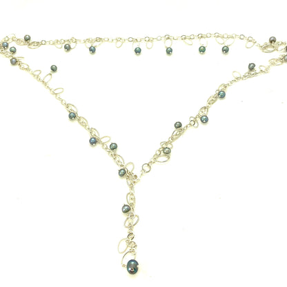 Peacock Pearl Charm Necklace