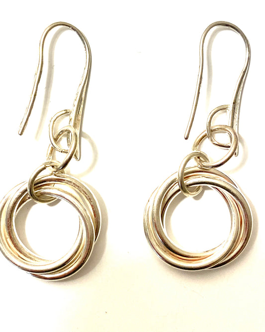 Sterling Silver Circle Earrings