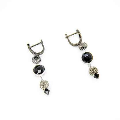 Sparkly onyx earrings