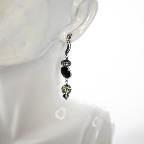 Sparkly onyx earrings