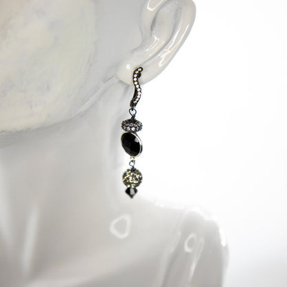 Sparkly onyx earrings